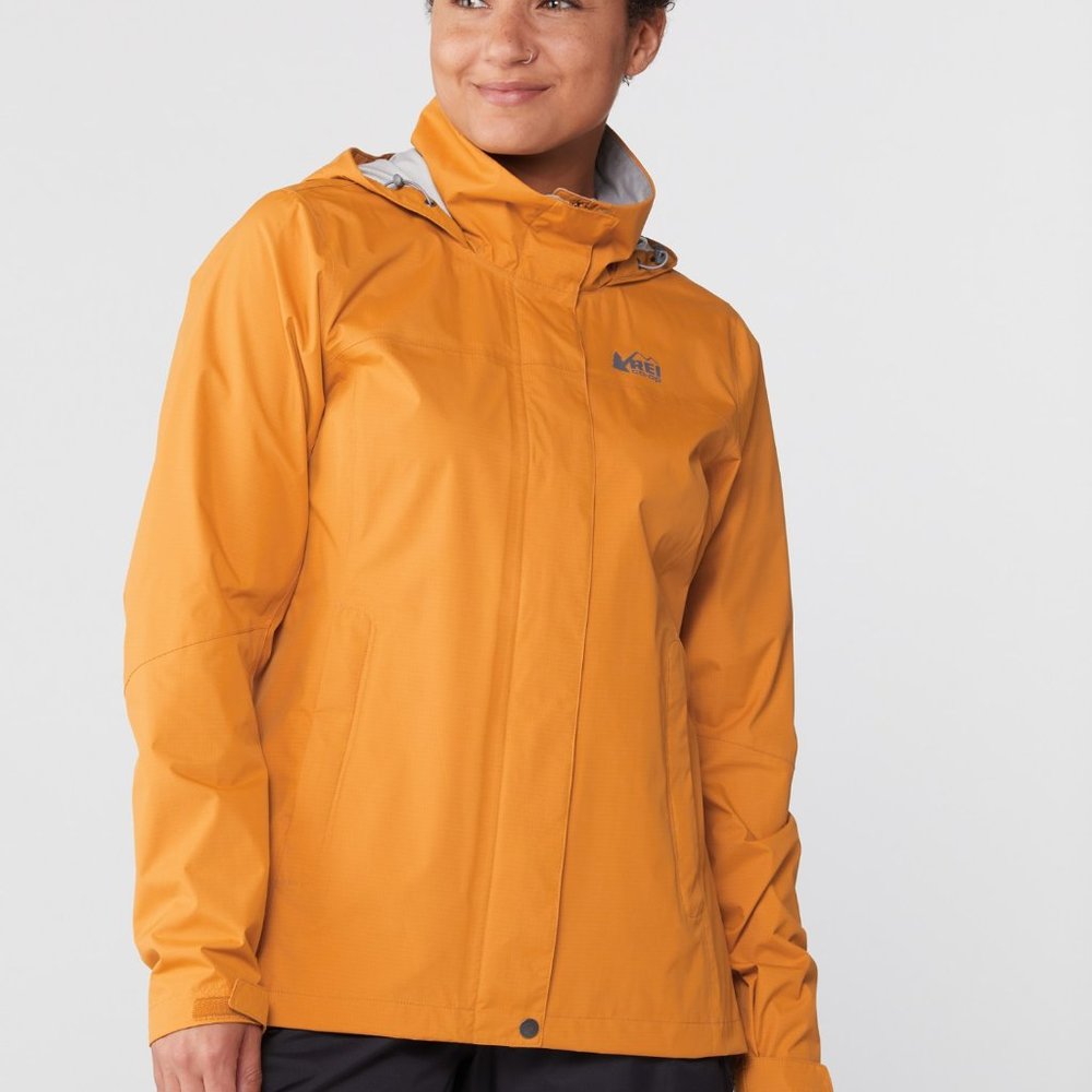 REI Women's Rainier Rain Jacket, Teal, Size Medium